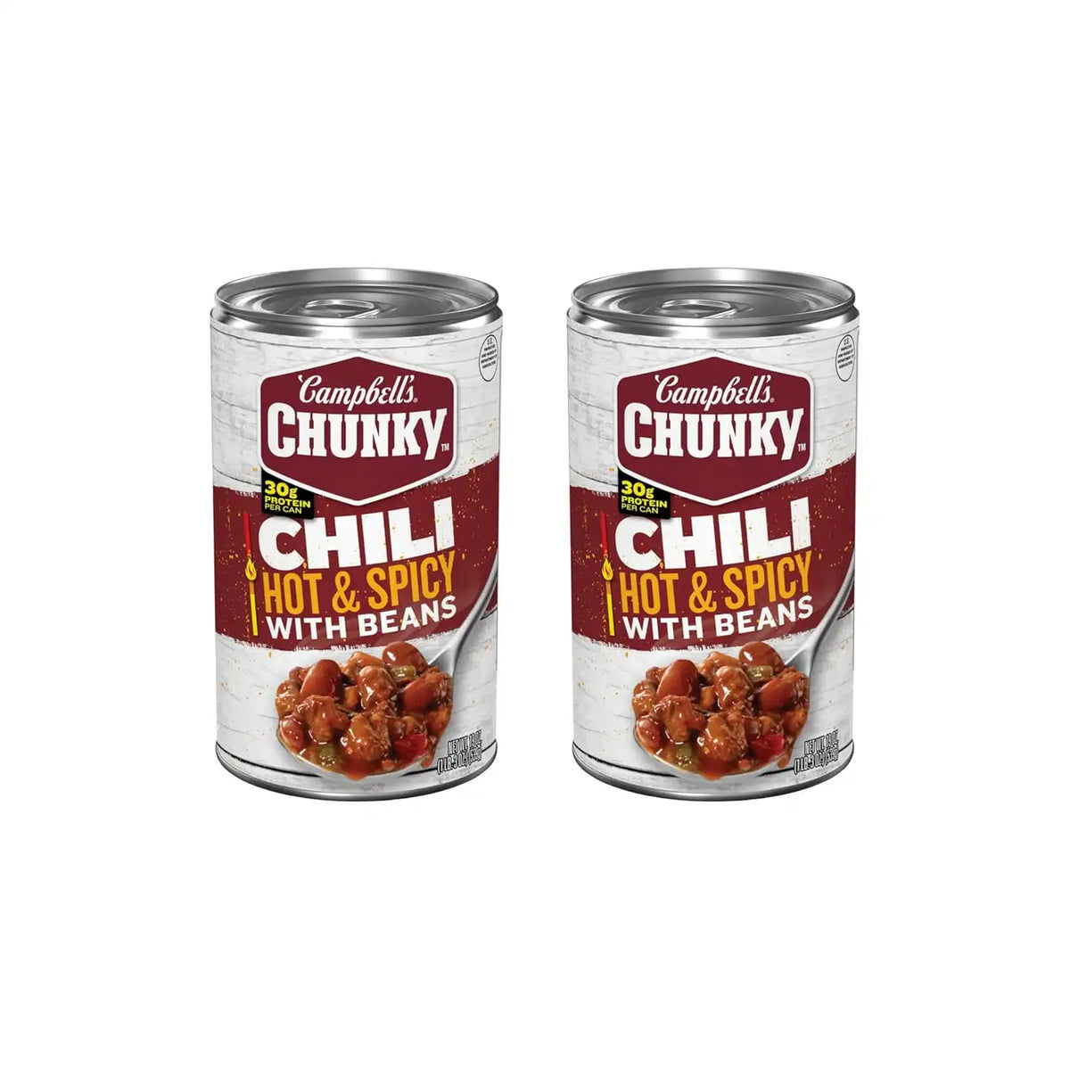 Campbell’s Chunky Hot and Spicy Chili With Beans, 19 oz Can (Pack of 2)