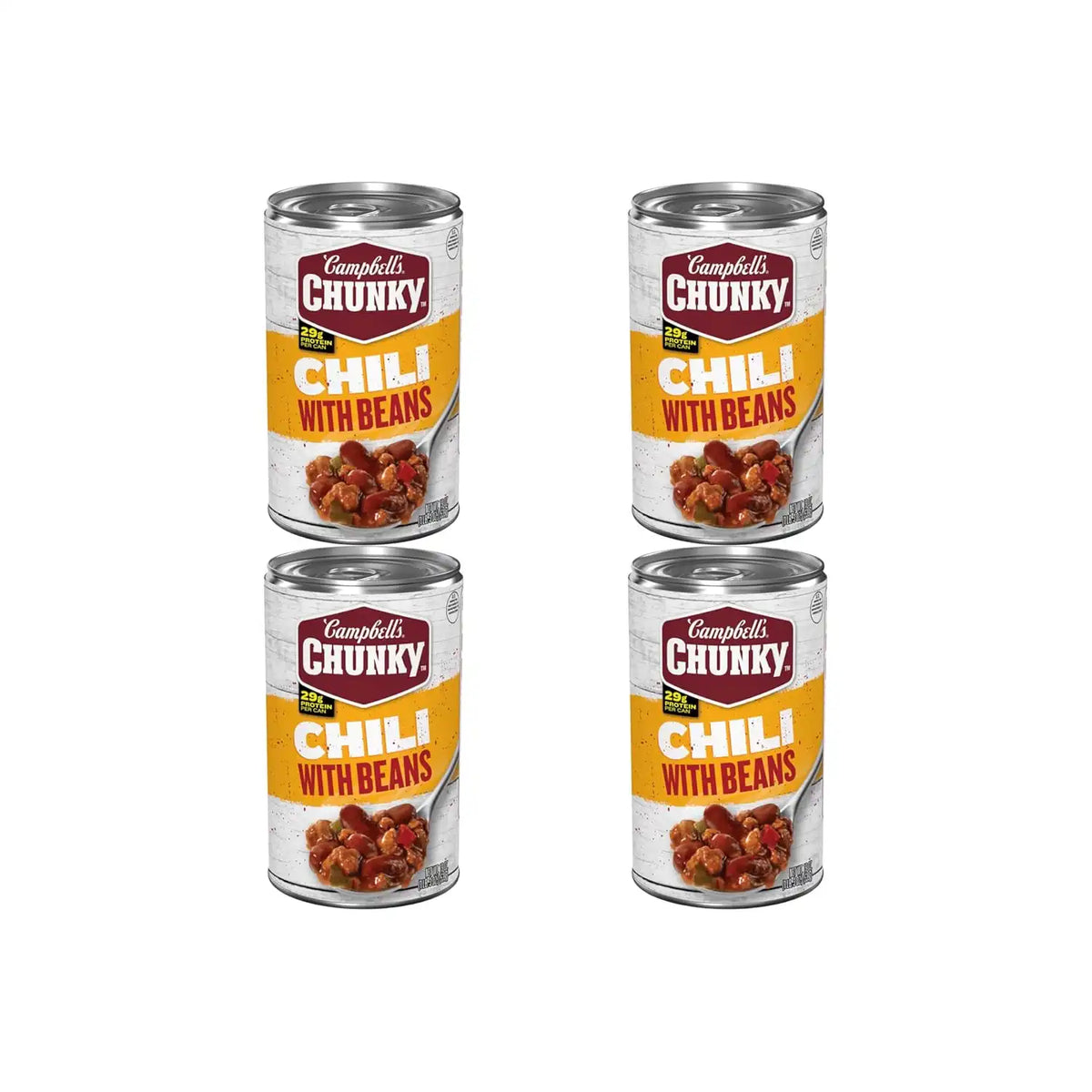 Campbell's Chunky Chili with Beans Roadhouse, 19 oz. Can (Pack of 4)