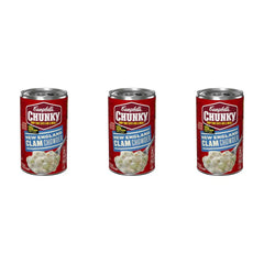 Campbell's Chunky Soup, New England Clam Chowder, 18.8 Oz Can (Pack of 3)