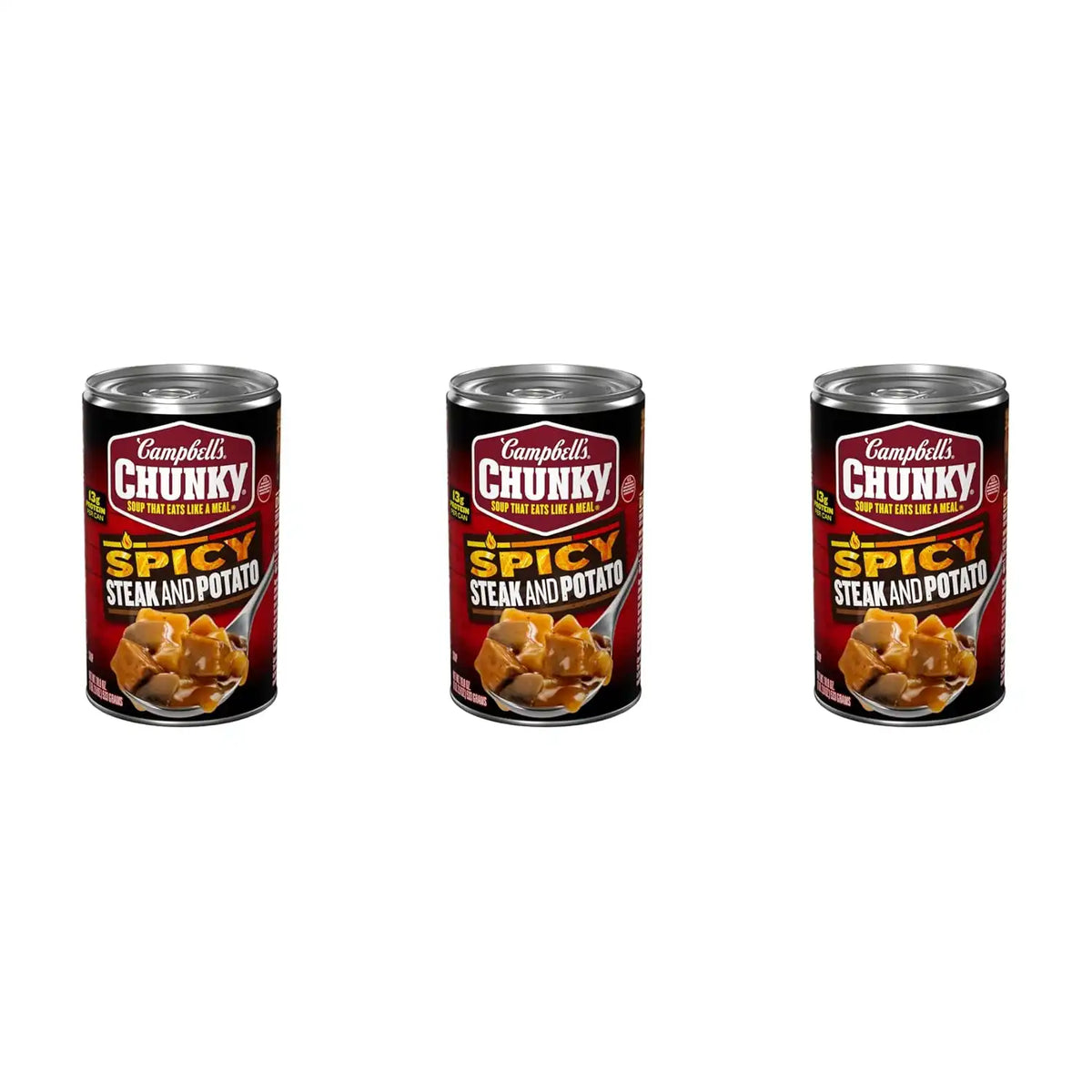 Campbell's Chunky Soup, Spicy Steak and Potato Soup, 18.8 oz Can (Pack of 3)