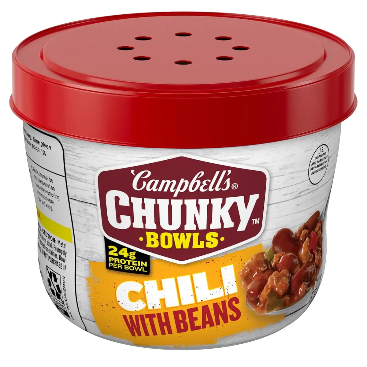 Campbell’s Chunky Chili With Beans, 15.25 oz Microwavable Bowl
