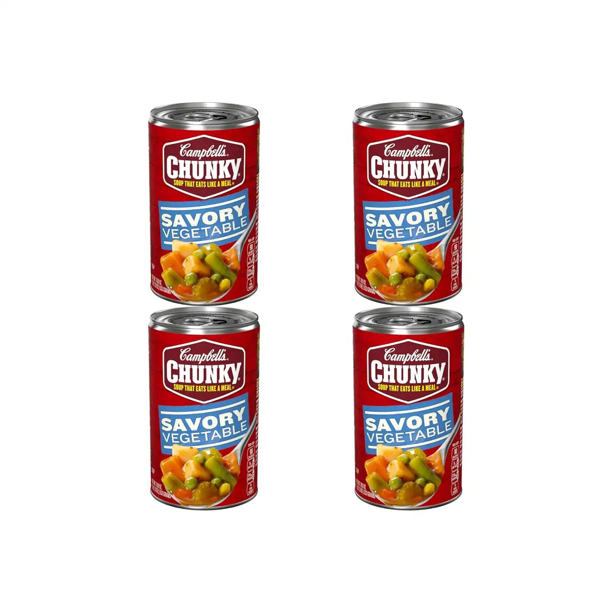 Campbell’s Chunky Soup, Savory Vegetable Soup, 18.8 Oz Can (Pack of 4)