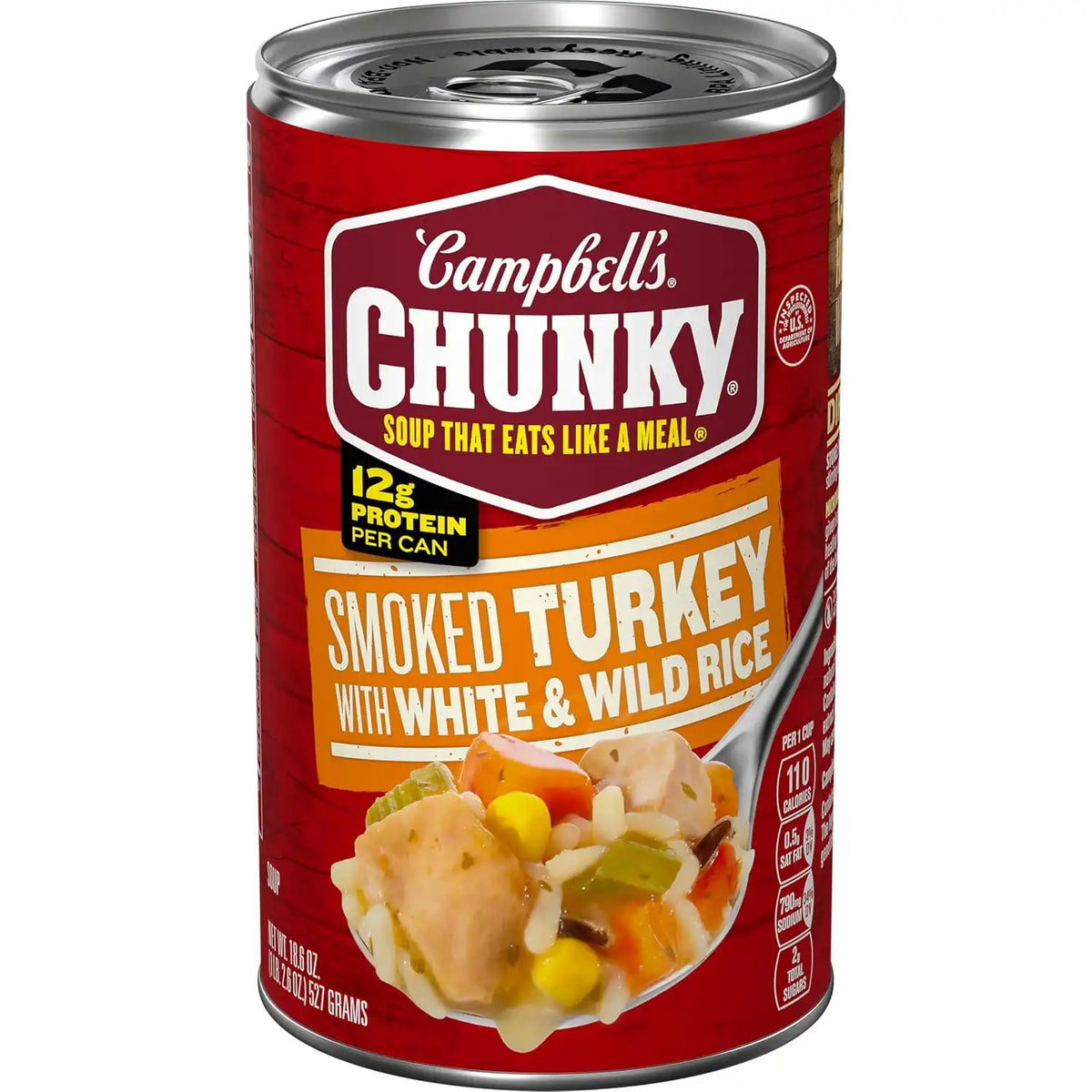 Campbell’s Chunky Soup, Smoked Turkey with White and Wild Rice Soup, 18.6 oz Can