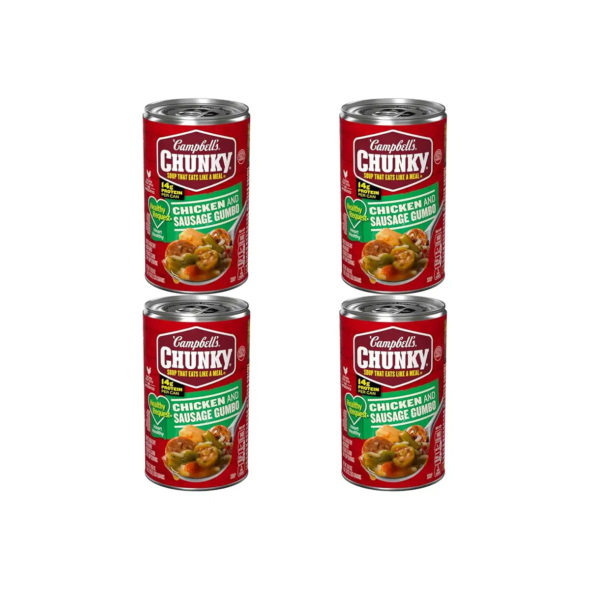 Campbell's Chunky Soup,Healthy Request Chicken and Sausage Gumbo,18.8 Oz Can,(Pack of 4)