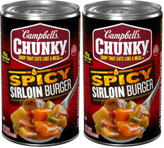 Campbell's Chunky Soup, Spicy Sirloin Burger Soup, 18.8 Ounce Can (Pack of 2)