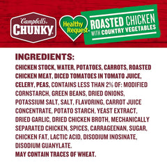 Campbell’s Chunky Healthy Request Soup, Roasted Chicken Soup with Country Vegetables, 18.6 oz Can