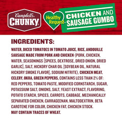 Campbell’s Chunky Soup, Healthy Request Chicken and Sausage Gumbo, 18.8 oz Can (Case of 12)