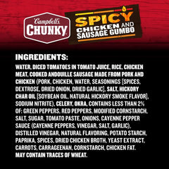 Campbell's Chunky Soup, Spicy Chicken and Sausage Gumbo, 16.1 oz Can