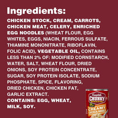 Campbell's Chunky Soup, Creamy Chicken Noodle Soup, 18.8 Oz Can (Pack of 4)