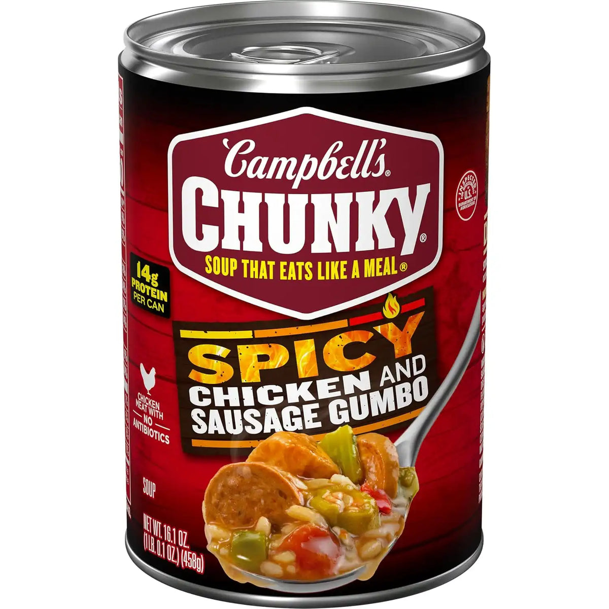 Campbell's Chunky Soup, Spicy Chicken and Sausage Gumbo, 16.1 oz Can