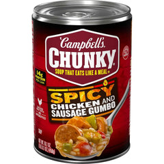 Campbell's Chunky Soup, Spicy Chicken and Sausage Gumbo, 16.1 oz Can