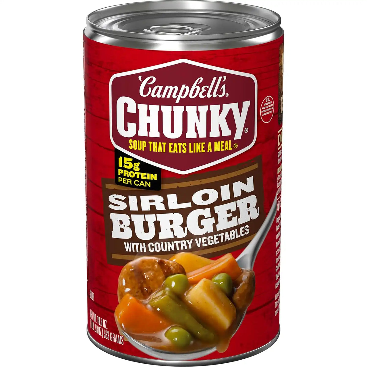 Campbell's Chunky Sirloin Burger with Country Vegetables Soup, 18.8 oz Can