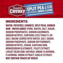Campbell’s Chunky Soup, Split Pea Soup With Ham, 19 Oz Can (Case of 12)