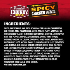 Campbell’s Chunky Spicy Chicken Burrito Soup, 15.25 oz Bowl (Pack of 3)