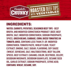 Campbell’s Chunky Soup, Roast Beef Tips With Vegetables Soup, 18.8 Oz Can (Case of 12)