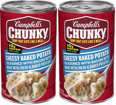 Campbell’s Chunky Soup, Baked Potato with Cheddar and Bacon Bits Soup, 18.8 Oz Can (Pack of 2)