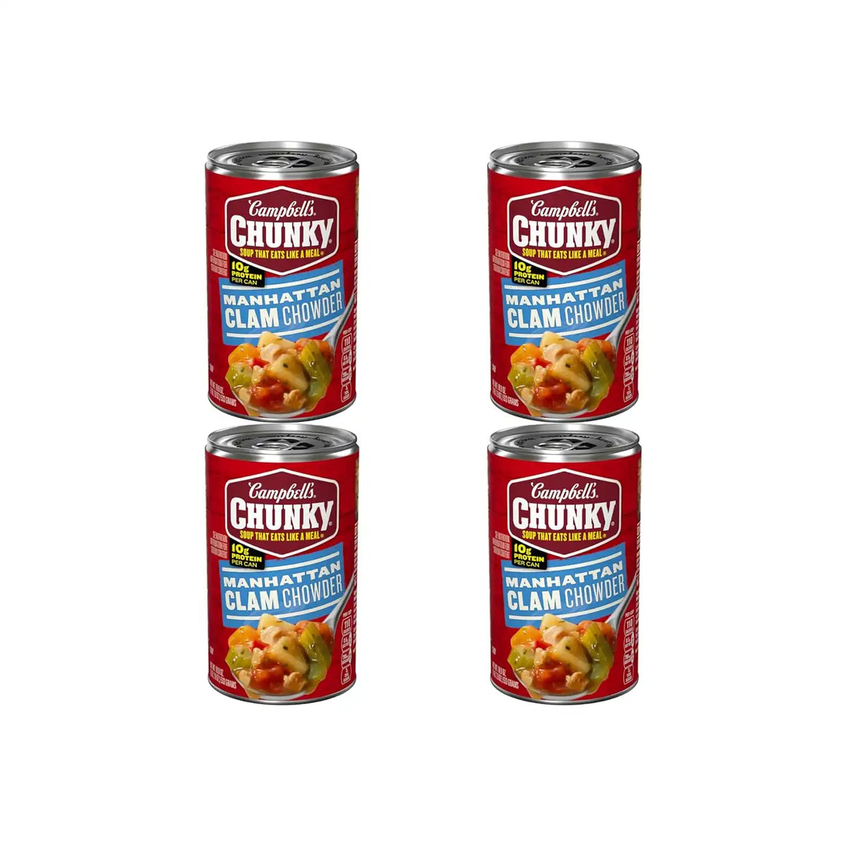 Campbell’s Chunky Soup, Manhattan Clam Chowder, 18.8 oz Can (Pack of 4)