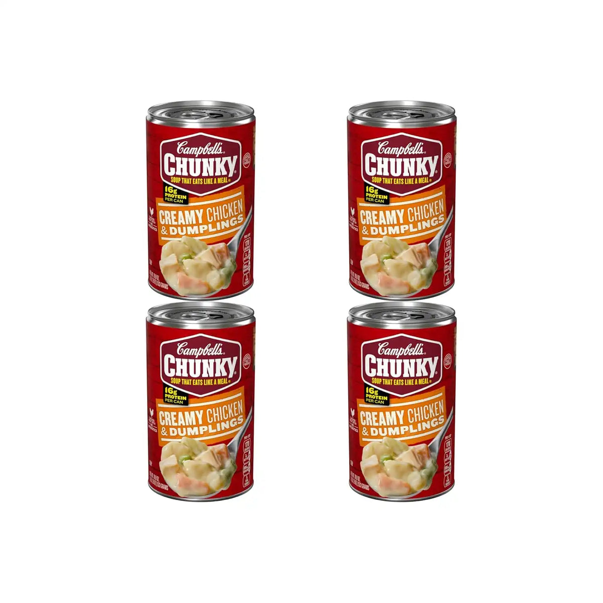 Campbell's Chunky Soup, Creamy Chicken and Dumplings Soup, 18.8 Oz Can (Pack of 4)