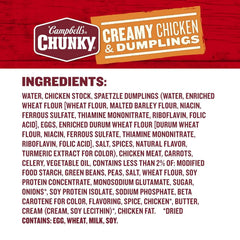 Campbell’s Chunky Soup, Creamy Chicken and Dumplings Soup, 16.3 Oz Can