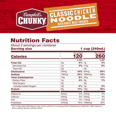 Campbell's Chunky Classic Chicken Noodle Soup, 18.6 oz Can (12 Pack)