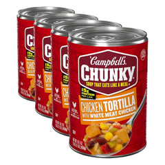 Campbell’s Chunky Soup, Chicken Tortilla With White Meat Chicken, 16.1 oz Can (Pack of 4)