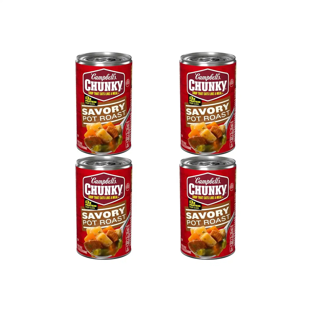Campbell’s Chunky Soup, Savory Pot Roast Soup, 18.8 oz Can (Pack of 4)