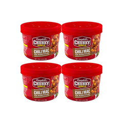 Campbell’s Chunky Soup, Chili Mac Soup, 15.25 oz Microwavable Bowl (Pack of 4)