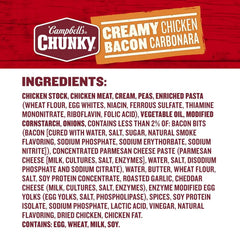 Campbell's Chunky Creamy Chicken Bacon Carbonara Soup, 18.8 oz Can (12 Pack)